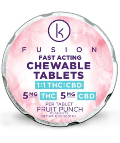 1:1 CBD:THC Fruit Punch Fast-Acting Chewable Tablets 20ct
