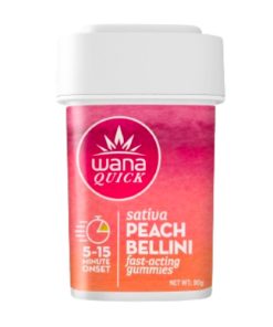 Organic Sativa Fast-Acting Peach Bellini Gummies 10ct