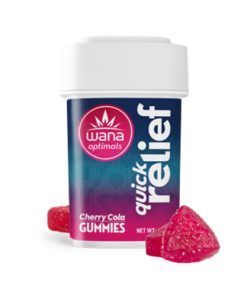 Wana Optimals Quick Relief 1:1:1 THC:CBC:CBG Cherry Cola Gummies 10ct