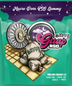 Savvy Guap Indica RSO Melon Crash 1:2 CBN Gummy 100mg (1ct) $9.38
